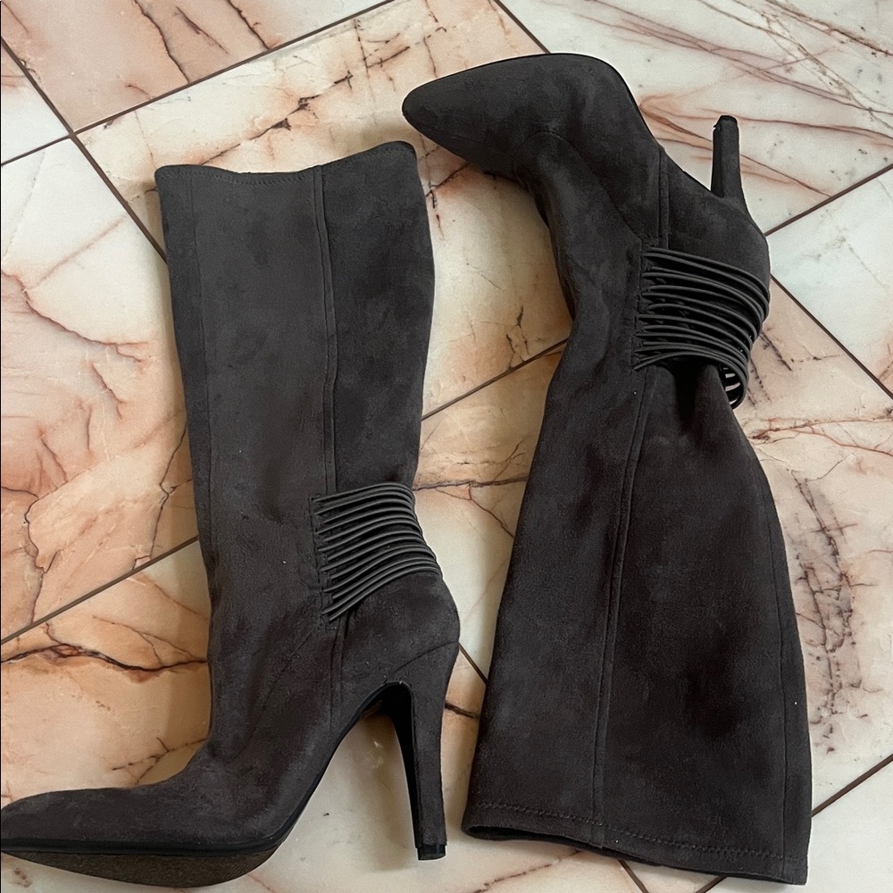 BCBGirls Charcoal Heeled Boots